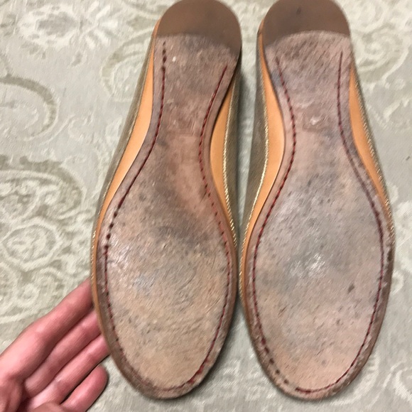 Trask Piper Gold Metallic leather ballet flat - Picture 5 of 7